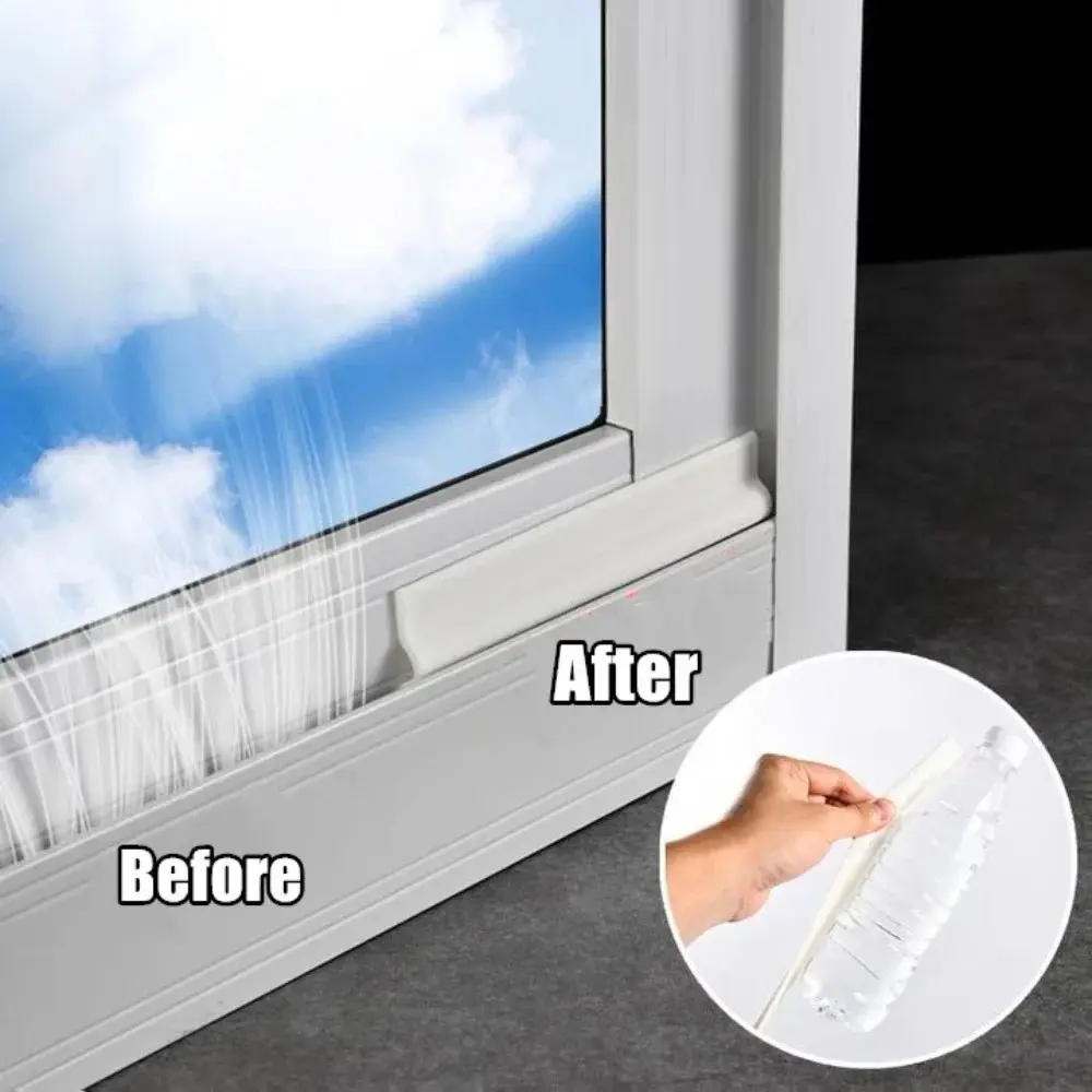Big Save 50M-6M Window Weather Seal Strip Acoustic Foam for Window Windproof Soundproof Strip Door Bottom Gap Sealing Strip