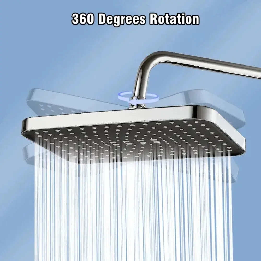 Boosting Shower Nozzle 12 Inch Large Panel Bathroom Shower 360 ° Rotation High Flow Water-saving Showerhead Shower Accessories