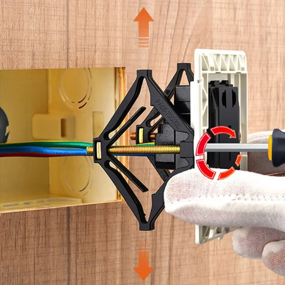 86mm Cassette Repairer Dark Box Switch Old Socket Boxes Replacement Fixing Support Wall Bottom Box Restorer Support Rod