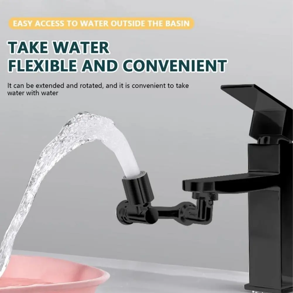 1080° Rotation Faucet Sprayer Head Adaptor 22/24mm Faucet Extender Aerator Splash Bubbler Nozzle Kitchen Tap Washbasin Robot Arm