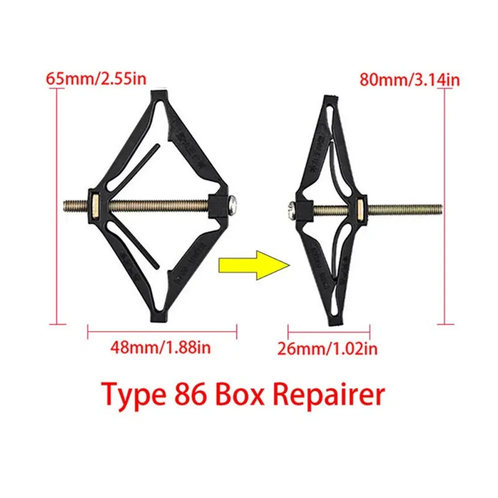 86mm Cassette Repairer Dark Box Switch Old Socket Boxes Replacement Fixing Support Wall Bottom Box Restorer Support Rod