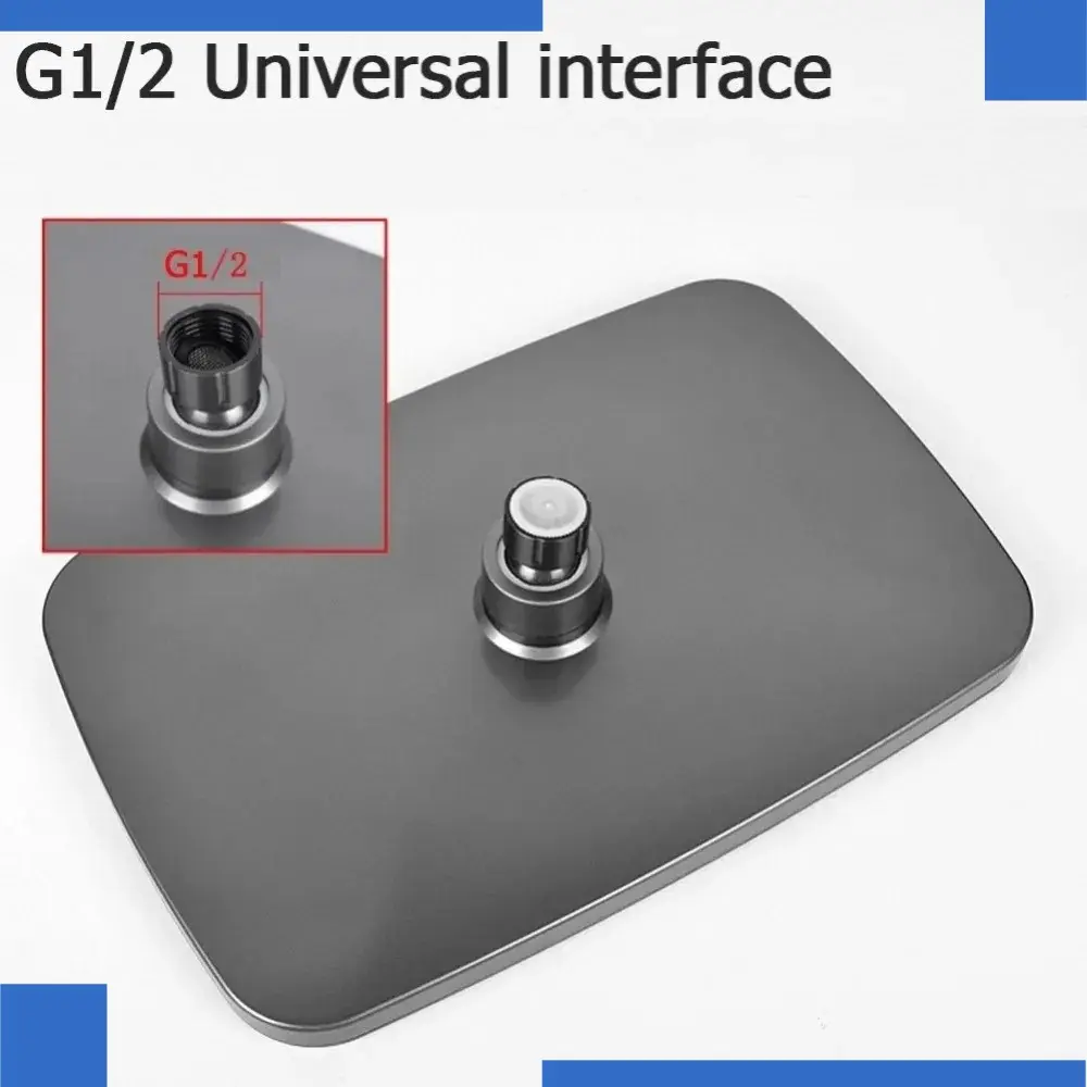 Boosting Shower Nozzle 12 Inch Large Panel Bathroom Shower 360 ° Rotation High Flow Water-saving Showerhead Shower Accessories