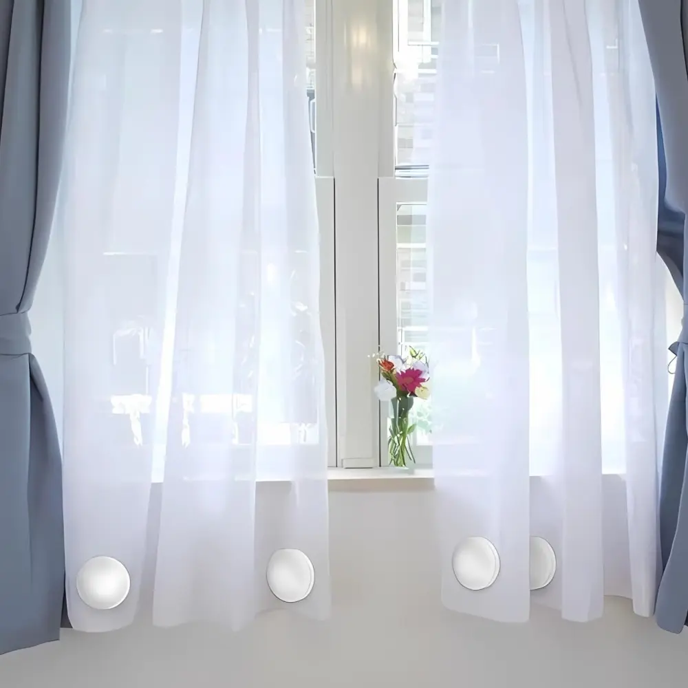4-24Pairs Magnetic Curtain Weights Waterproof Reusable Curtain Tablecloth Strong Magnets Heavy Duty Weights use to Hold Curtain