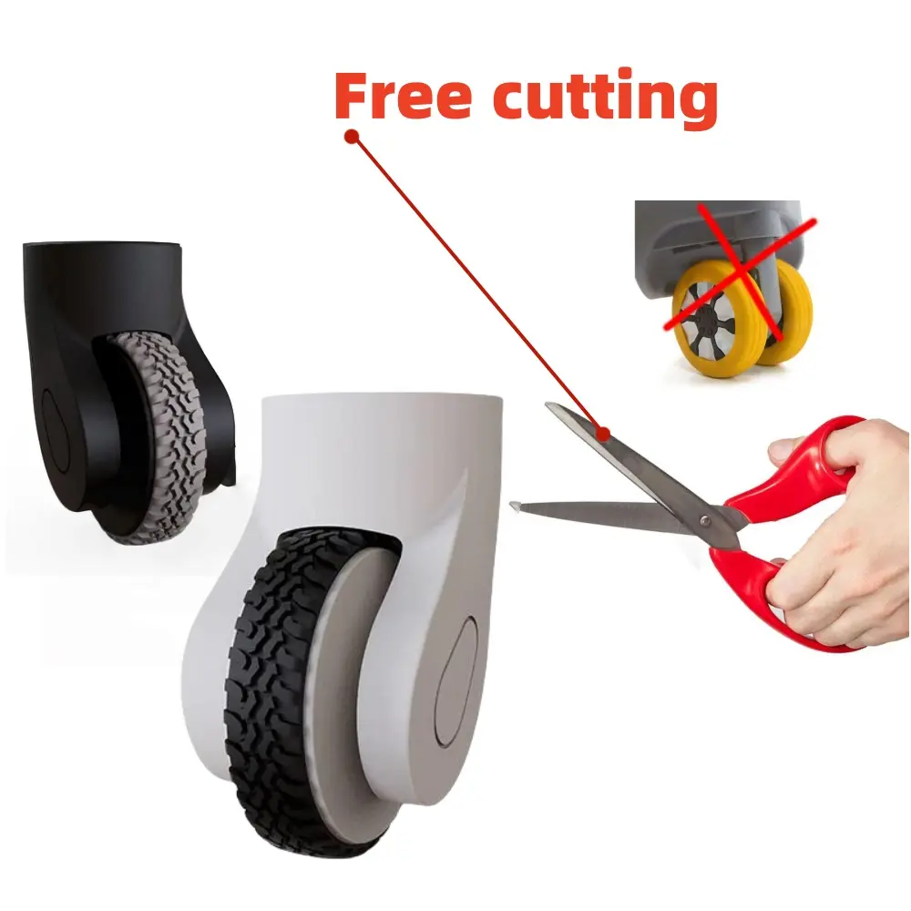 8/4pcs Anti-slip Silicone Wheels Cover Mute Practical Luggage Caster Sleeve Wear Resistant Wheel Protector Travel Accessories
