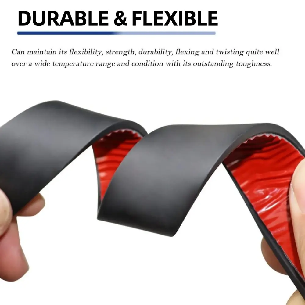 10mm Thickness Self Adhesive Black Rubber Strip High Temperature Resistant Furniture Fixing Anti-skid Shock-absorbing Gasket