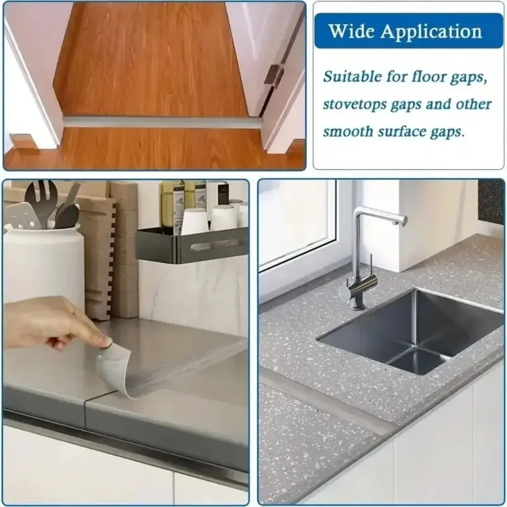 1M Floor Transition Edge Separation Strip Self-adhesive Beautiful Decorative Threshold Corridor Floor Covering Seam Edge Strip