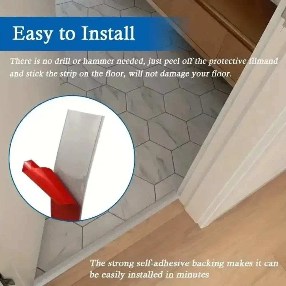 1M Floor Transition Edge Separation Strip Self-adhesive Beautiful Decorative Threshold Corridor Floor Covering Seam Edge Strip