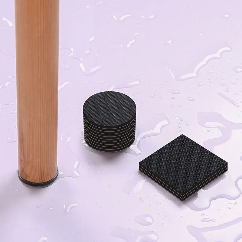 Silicone Furniture Foot Protector Pads Anti Scratch Floor Protectors Mat Table Chair Leg Feet Rug Cover Round Square Sticky Pad