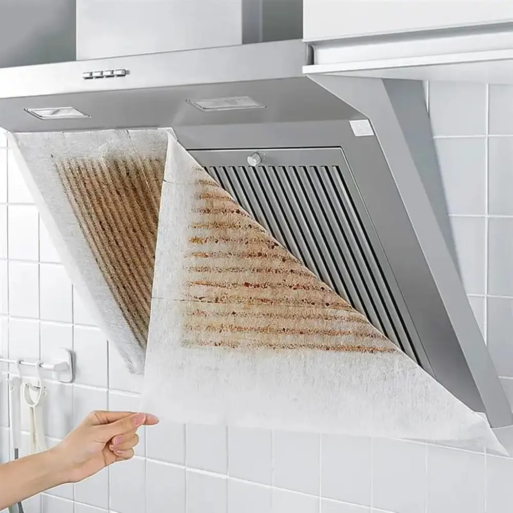 46cm*5/10M Range Hood Filter Paper Disposable Non-woven Fabric Range Hood Filter Paper Can Be Cut Oil Proof Kitchen Filter Paper