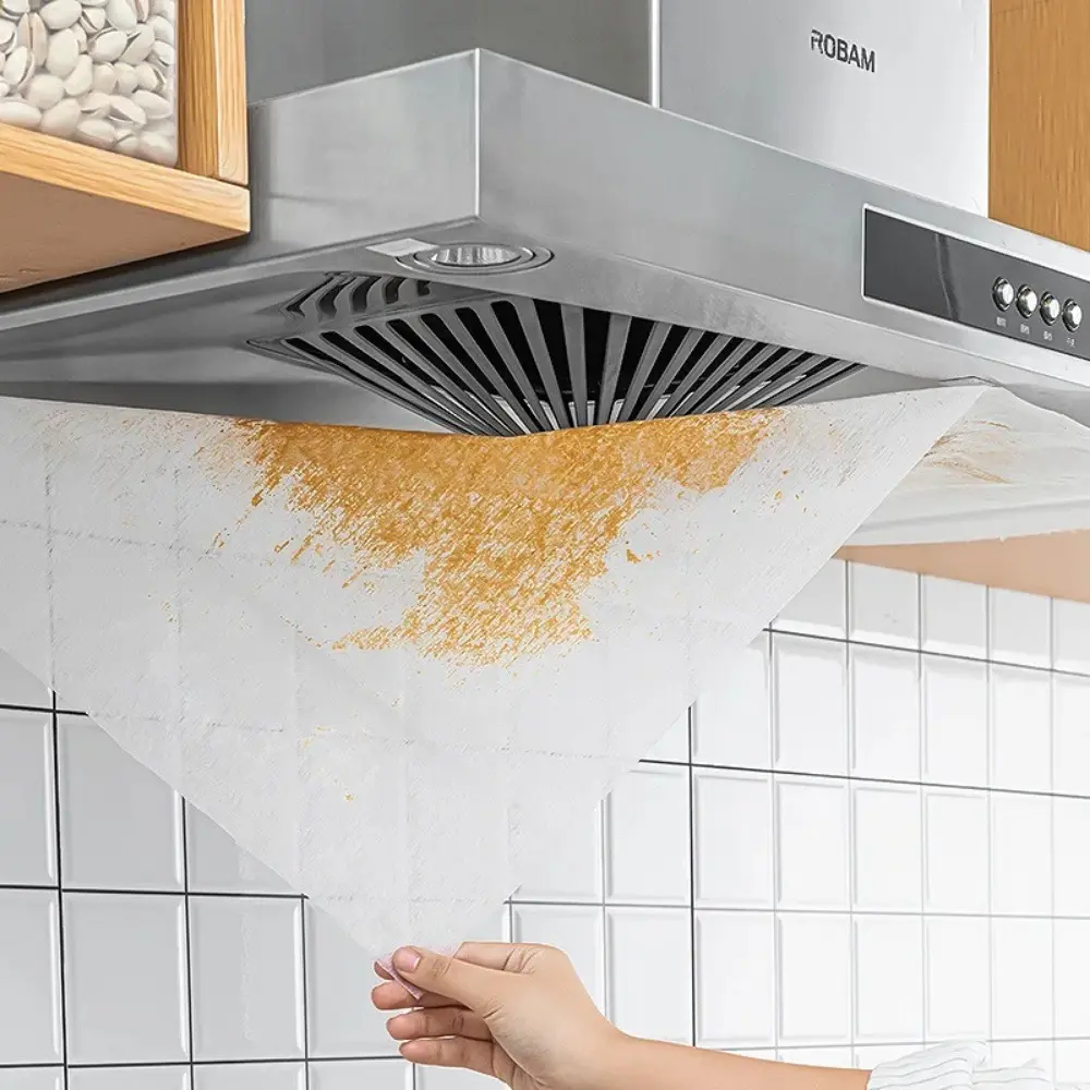46cm*5/10M Range Hood Filter Paper Disposable Non-woven Fabric Range Hood Filter Paper Can Be Cut Oil Proof Kitchen Filter Paper