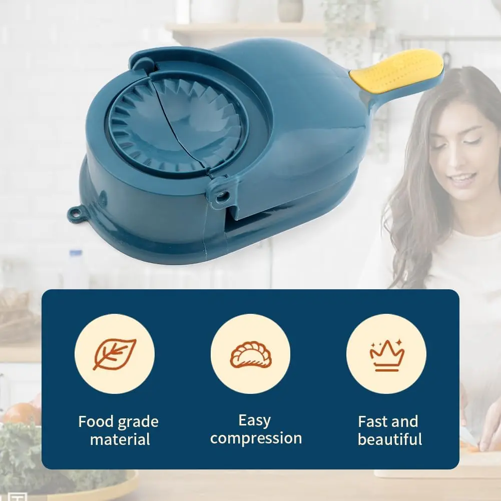 2 In1 Dumpling Maker DIY Kit Wrapper Presser Manual Labor-Saving Ravioli Empanadas Dough Skin Molder Machine Kitchen Gadgets