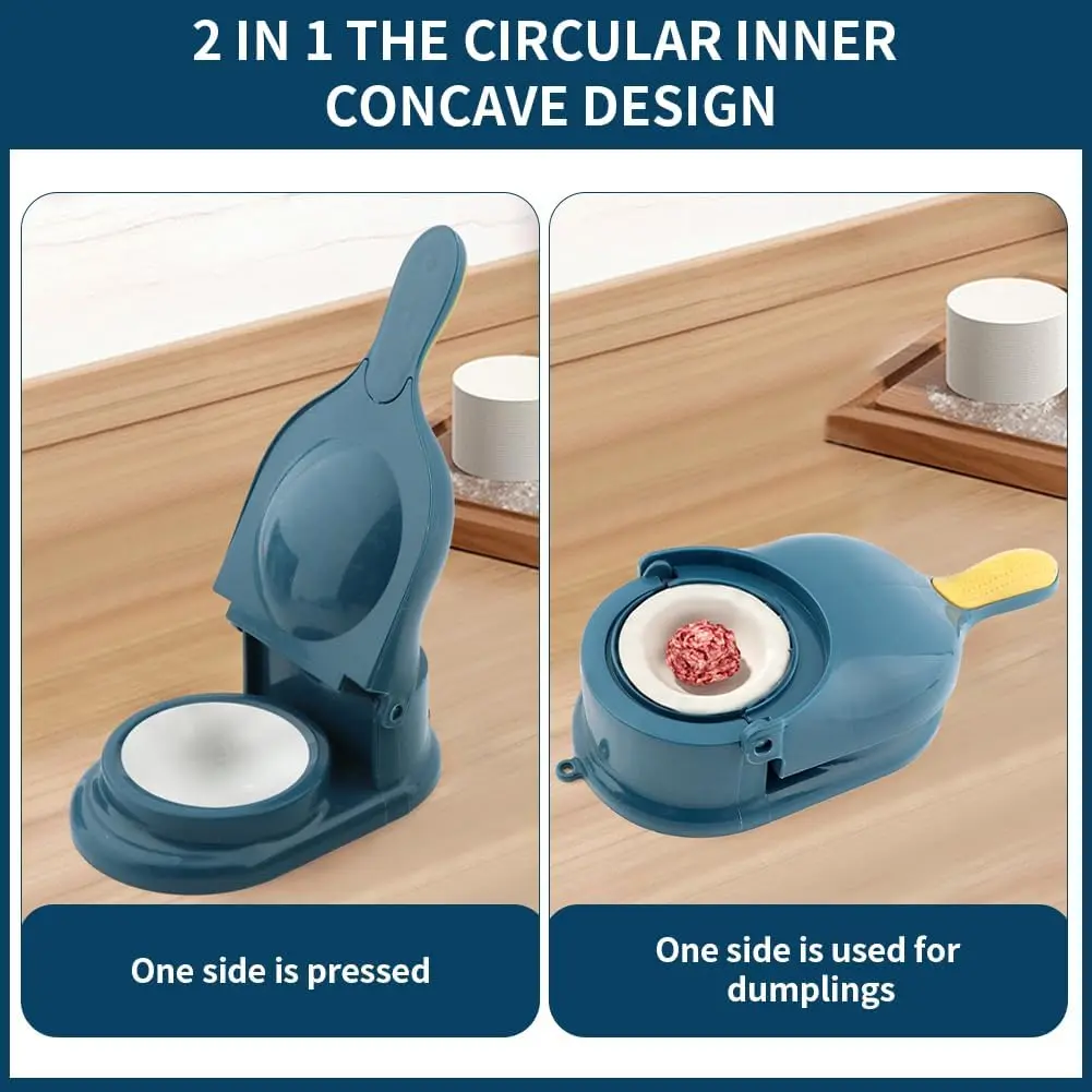 2 In1 Dumpling Maker DIY Kit Wrapper Presser Manual Labor-Saving Ravioli Empanadas Dough Skin Molder Machine Kitchen Gadgets