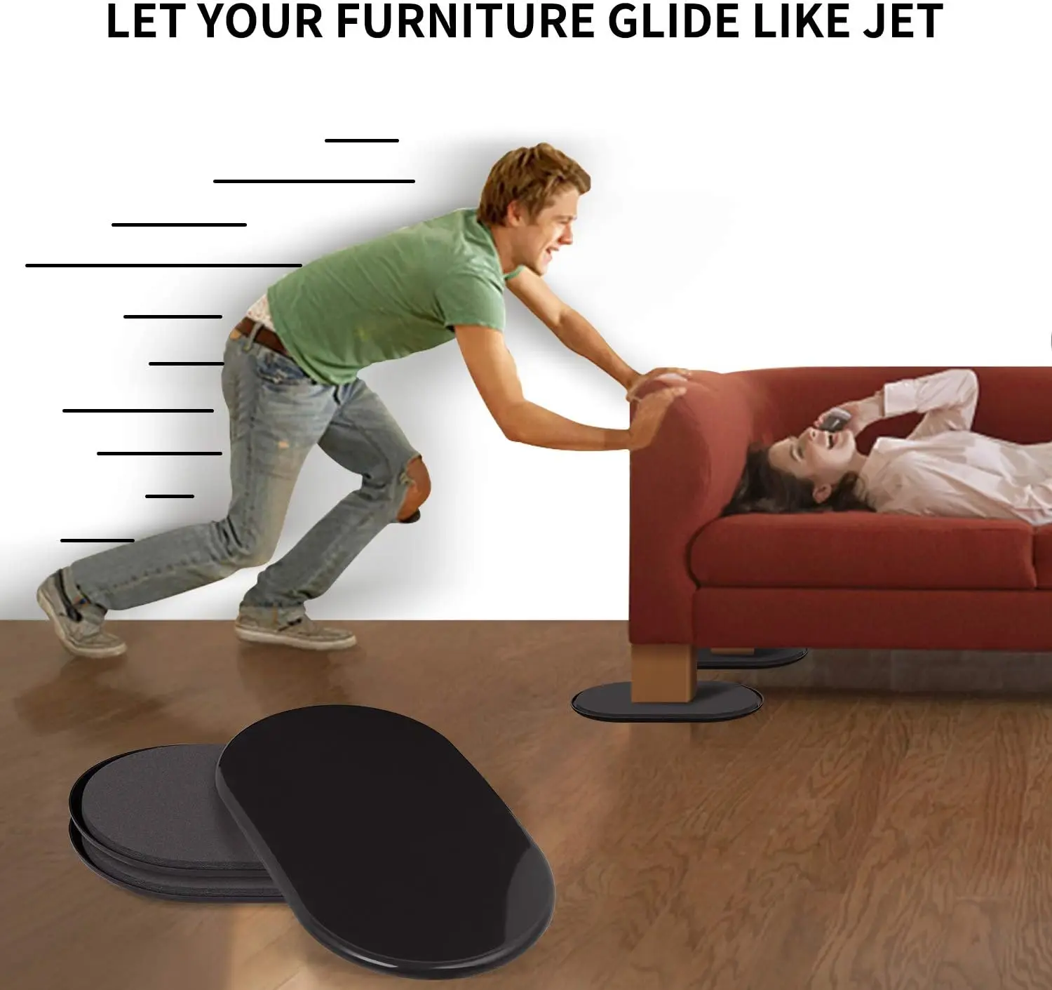 8PCS Furniture Leg Slider Pads Anti Scratch Easy Move Heavy Furniture Thickened Moving Pad Anti-Abrasion Floor Protector Mat