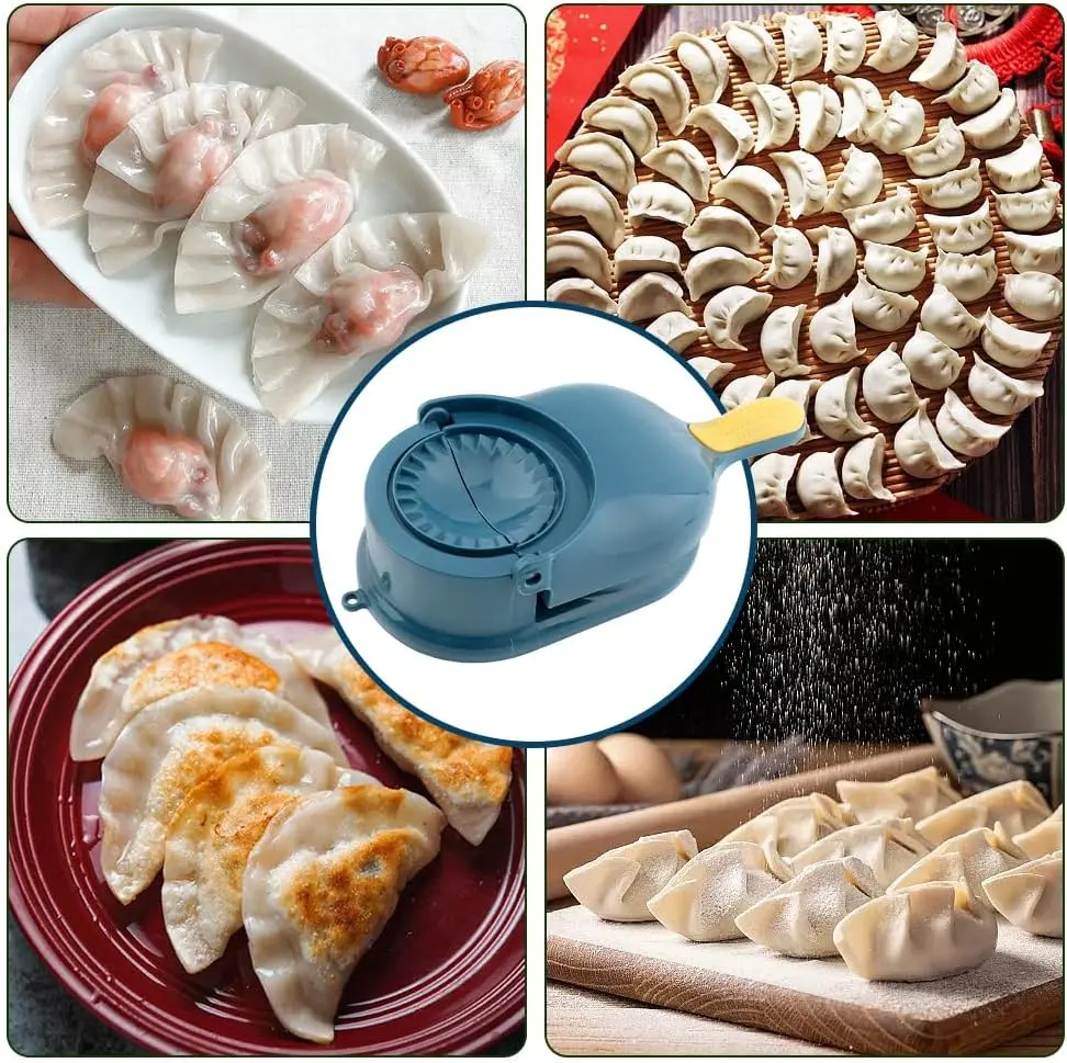2 In1 Dumpling Maker DIY Kit Wrapper Presser Manual Labor-Saving Ravioli Empanadas Dough Skin Molder Machine Kitchen Gadgets