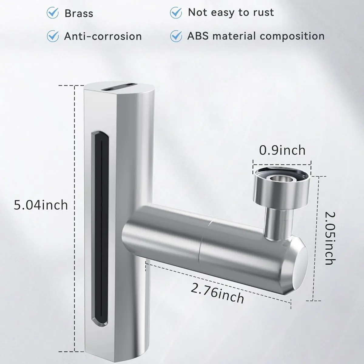 4 in 1 Waterfall Kitchen Faucet Universal 360° Swivel Spout Extender Splash-Proof Sink Faucet Aerator Washing Fruit Vegetable