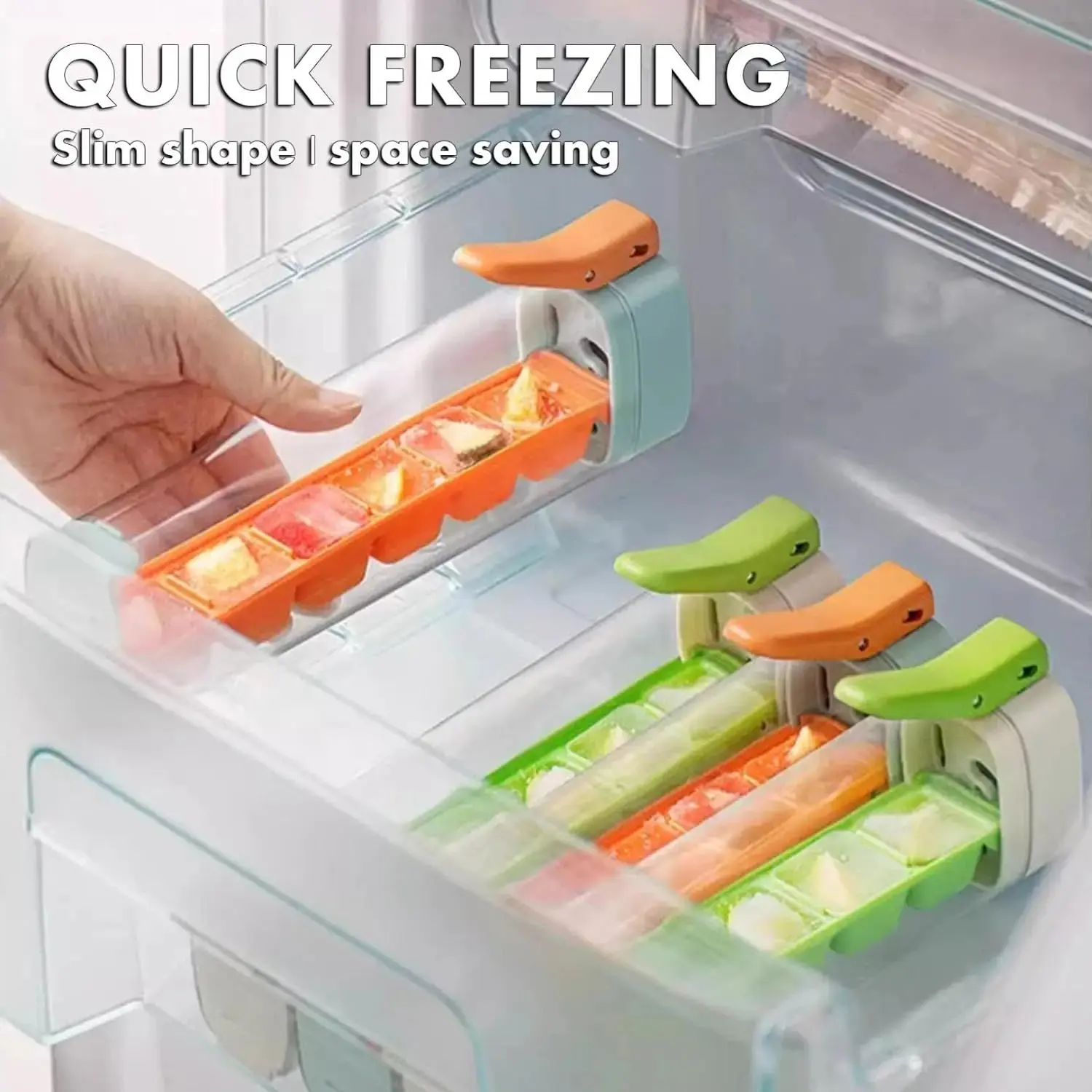 Ice Cube Tray for Stanley 20/ 30/40 Oz Tumbler Cups Silicone Cylinder Ice Cube Molds with Lid Easy Fill and Release for Drink