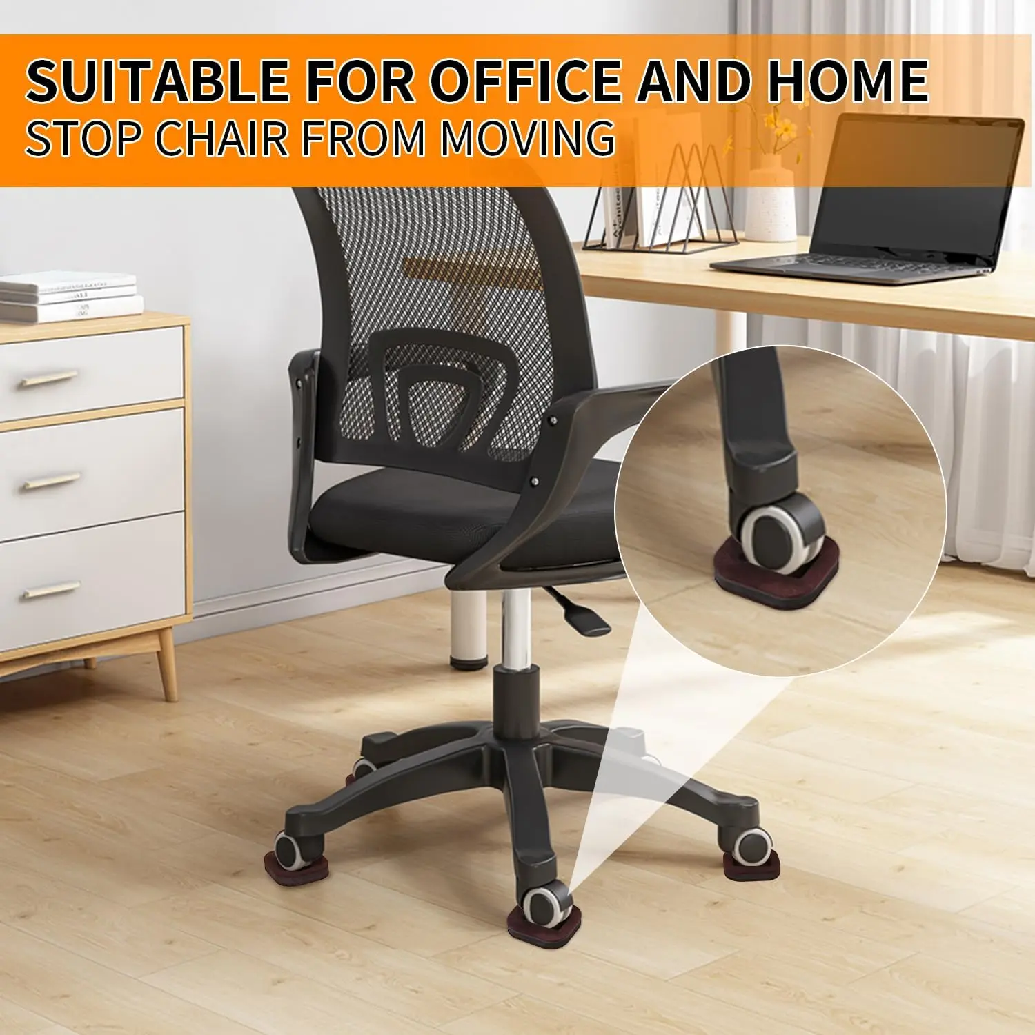 Felt Pads Furniture Caster Cups Floor Protectors Office Chair Bed Wheels Stopper Furniture Prevents Scratches Wood Floor Carpet