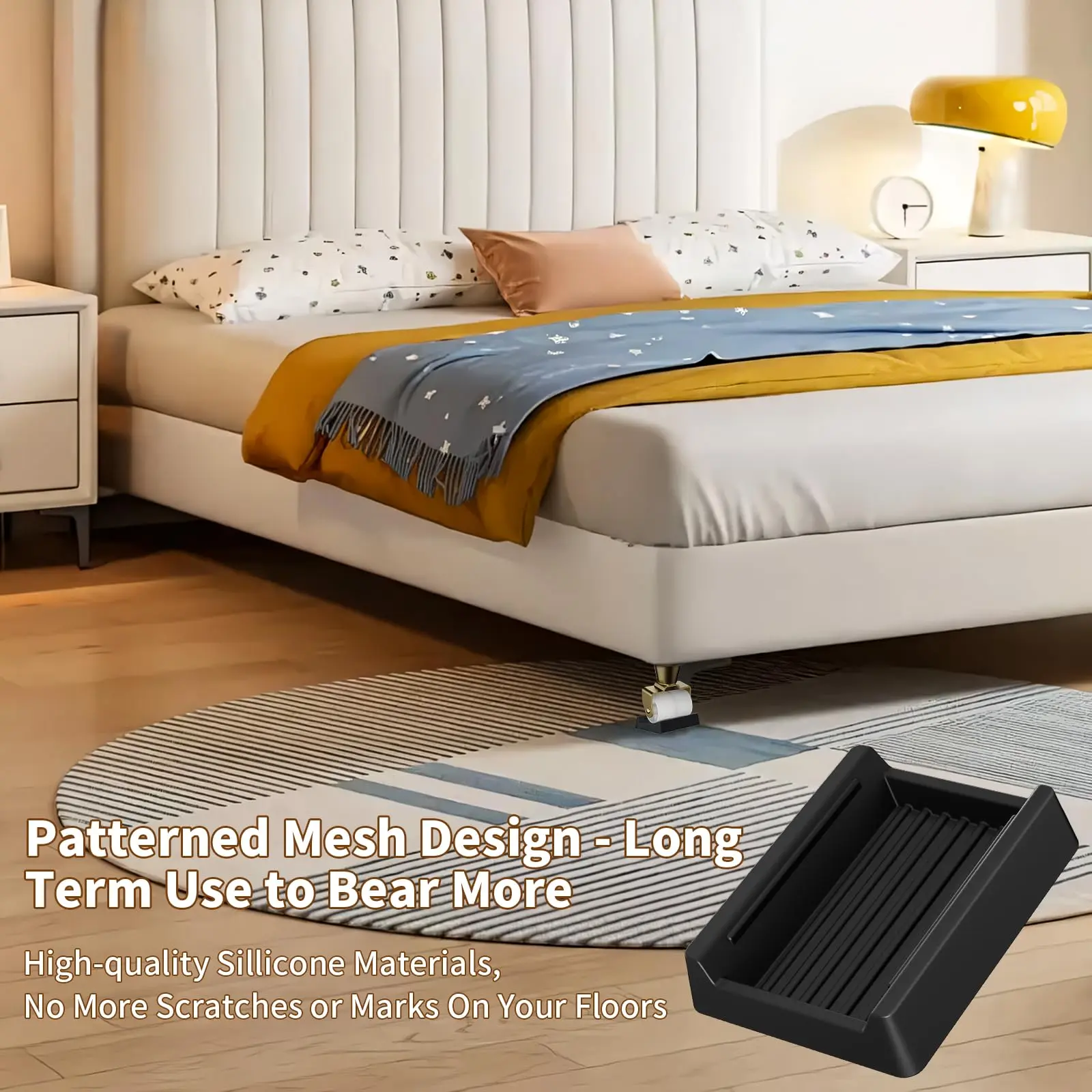Office Chair Wheel Stopper Furniture Caster Cups Hardwood Floor Protectors Anti Vibration Pad Chair Roller Feet Anti-Slip Mat