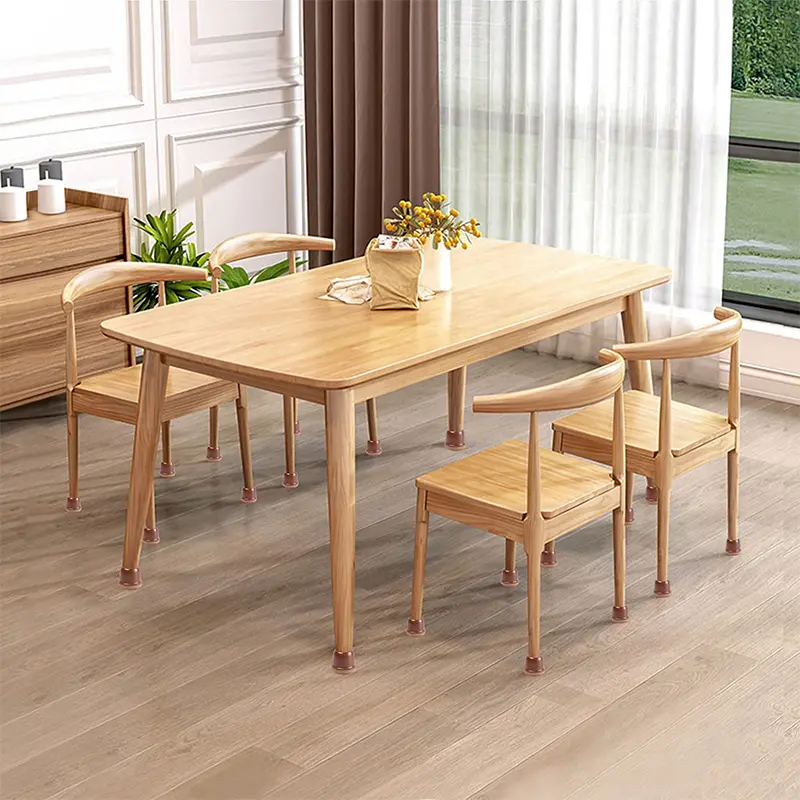 32PCS Table Chair Leg Floor Caps Cover Protectors Non Slip Square TPR Furniture Glides Feet Felt Pads Hardwood Floors Protector