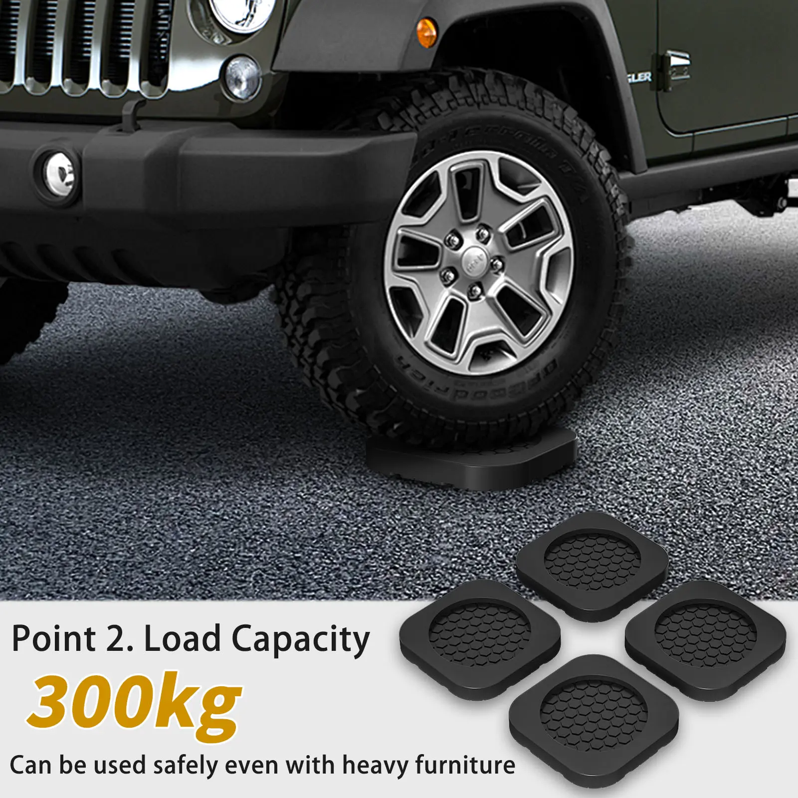 4PCS Anti Vibration Feet Pad Rubber Mat Anti Slip Silent Dampers Stand Universal Washing Machine Refrigerator Furniture Foot Pad