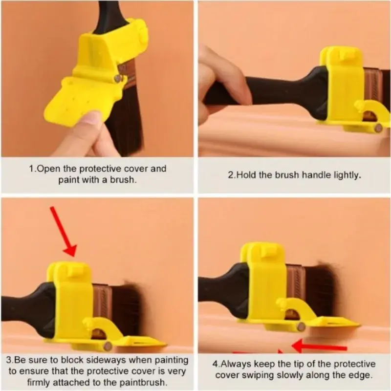 1pcs Edger Paint Brush Proffesional Clean Cut Tool Multifunctional Paint Edger Rollers Brush Wall Painting Tool For Home Kitchen