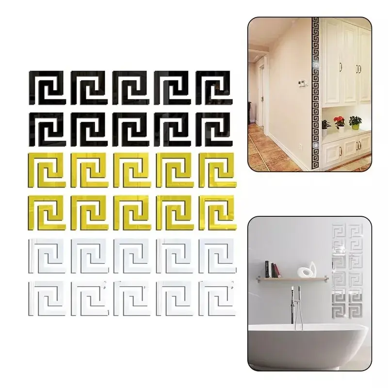 3D Acrylic Wall Stickers, Waist Line, Skirting Line, Ceiling Decoration, TV Background, Bedroom, Living Room Wall Decoration