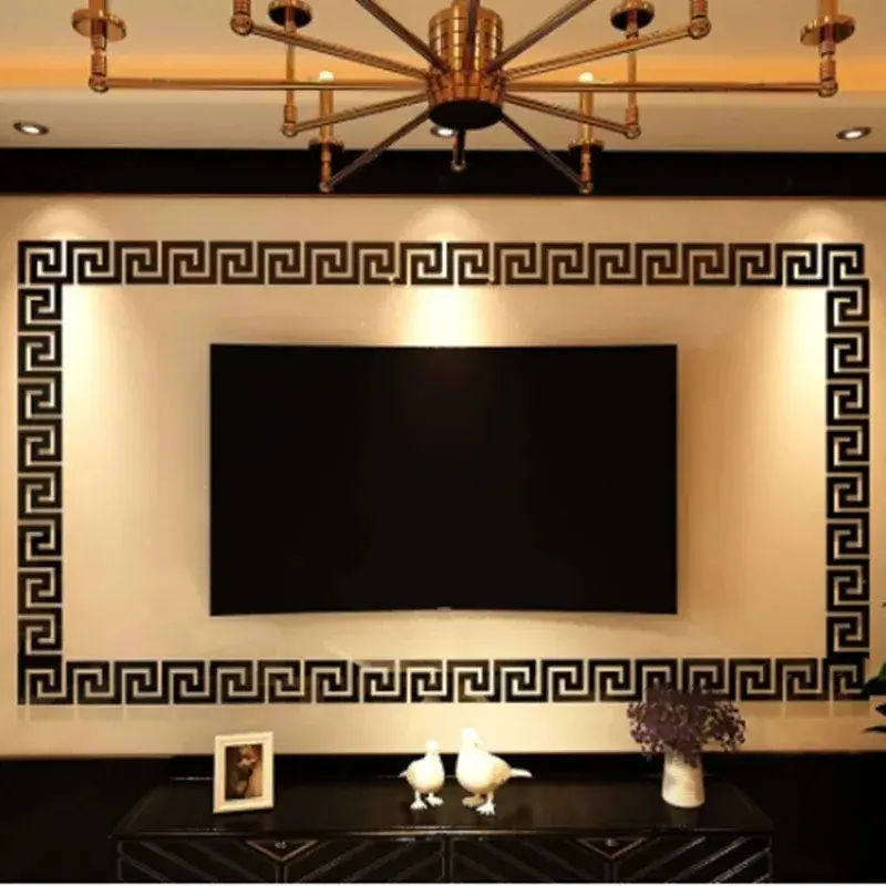 3D Acrylic Wall Stickers, Waist Line, Skirting Line, Ceiling Decoration, TV Background, Bedroom, Living Room Wall Decoration