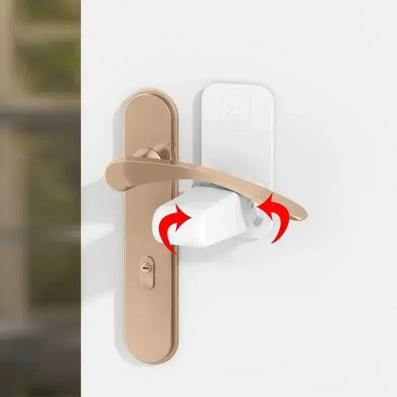 Door Lever Lock, Baby Proofing Door Handle Lock,Childproofing Door Knob Lock Easy to Install and Use Furniture Handles Locks