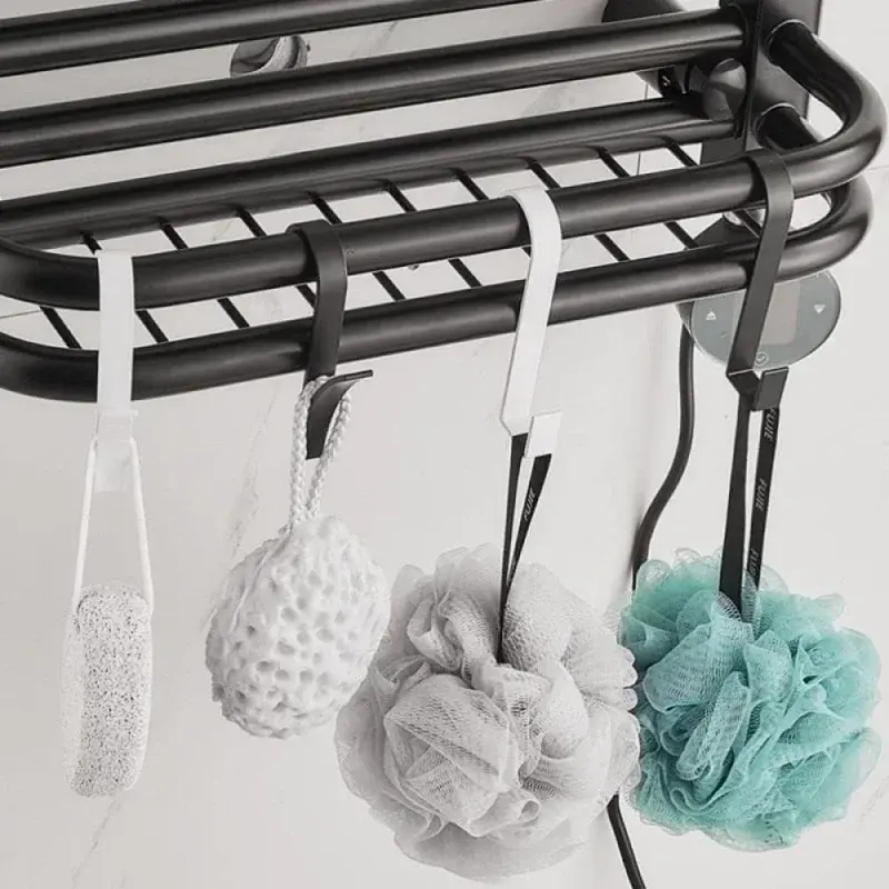 2/4Pcs S-Shaped Hanging Hooks Towel Radiator Rail White/Transparent/Black Storage Racks Wardrobe Bathroom Hanger Clips Tools