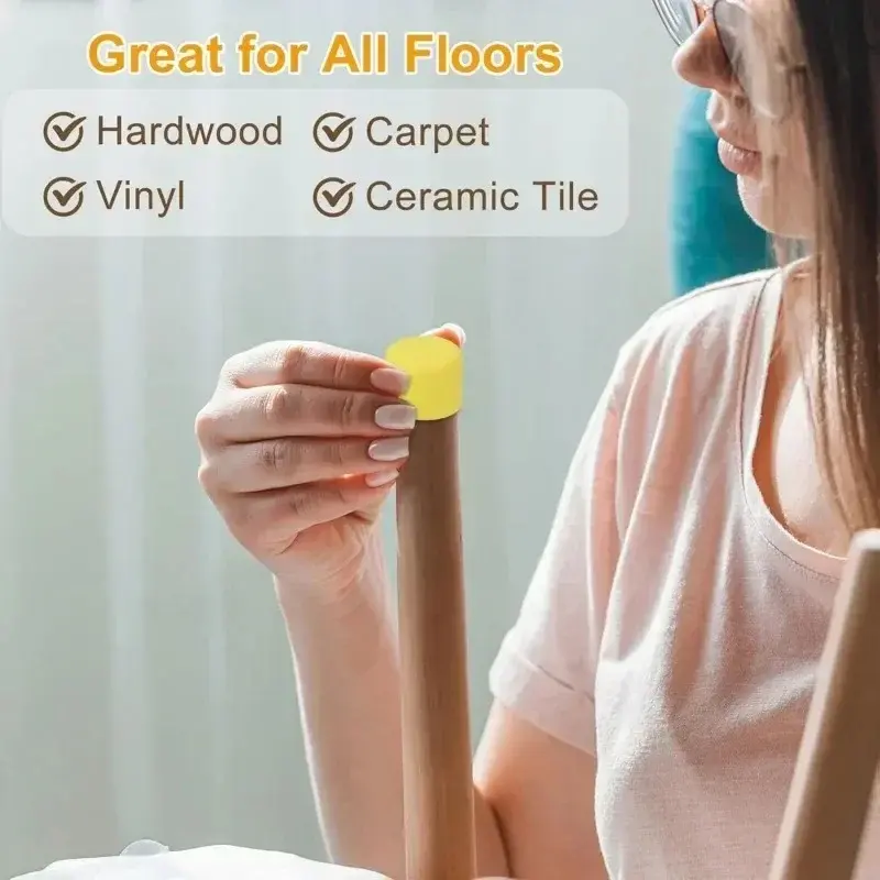 16Pcs Plastic Chair Legs Caps Knitted Furniture Feet Floor Protectors Anti-slip Pads Silent Thicken Table Chair Leg Socks Covers