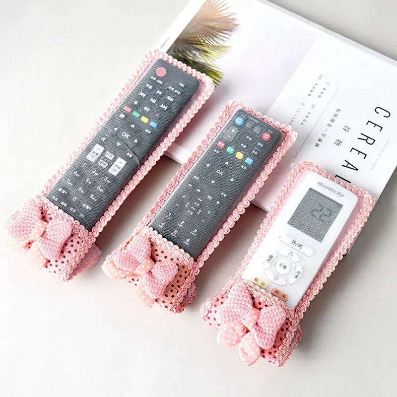 Remote control cover teddy bear fabric remote control protection  TV air conditioning remote control dust Storage Bag organizer