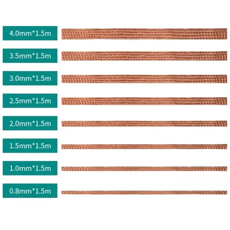 1.5M Length Desoldering Braid Solder Remover Wick Wire Welding Point Solder Remover Wick Tin Lead Cord Flux for Soldering