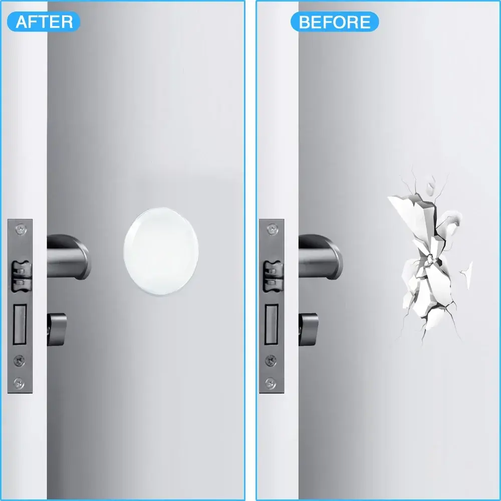 6pcs Transparent Soft Silicone Door Stopper Bumper Self Adhesive Wall Protector No Trace Anti Crash Pad for Furniture Muffler