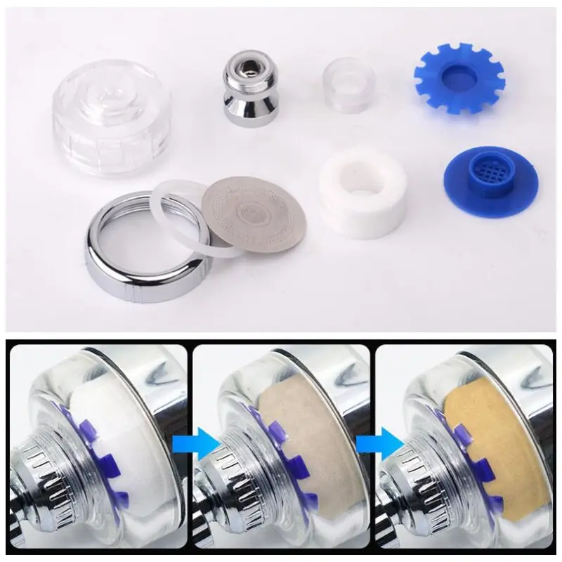 Universal Kitchen faucet adapter Bathroom water saving faucet nozzle with filter tap aerator connector Anti-splash Sprayer Head