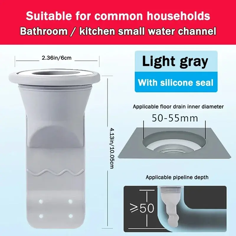 Floor drain anti odor toilet universal floor drain core inner core sewer invisible drain pipe backflow odor insect proofartifact