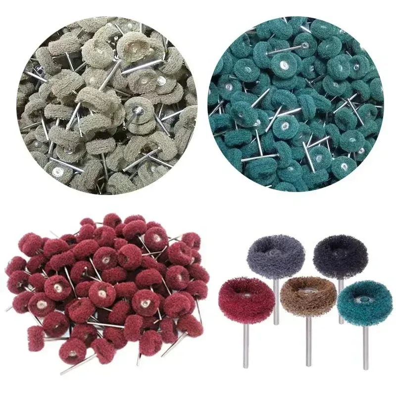 Mini Drill Abrasive Brush Nylon Abrasive Brush ferramentas abrasivas Sanding Head Polishing Wheel for Dremel Accessories Tools