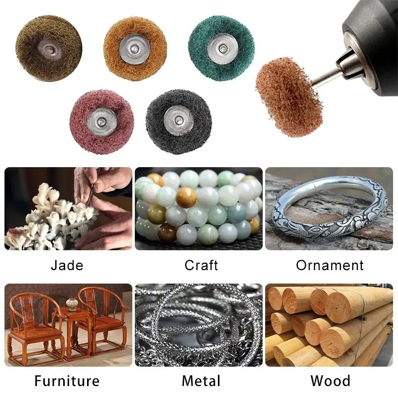 Mini Drill Abrasive Brush Nylon Abrasive Brush ferramentas abrasivas Sanding Head Polishing Wheel for Dremel Accessories Tools