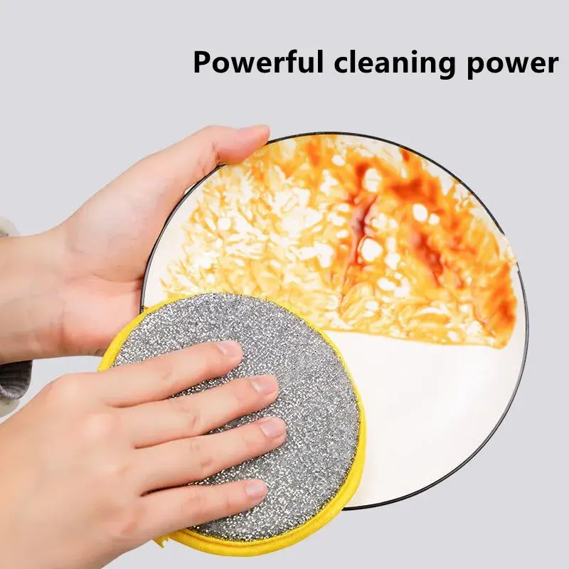 Double Side Dishwashing Sponge Dish Washing Brush Pan Pot Dish Wash Pad Dishcloth Household Cleaning Sponges Wipes Kitchen Tools