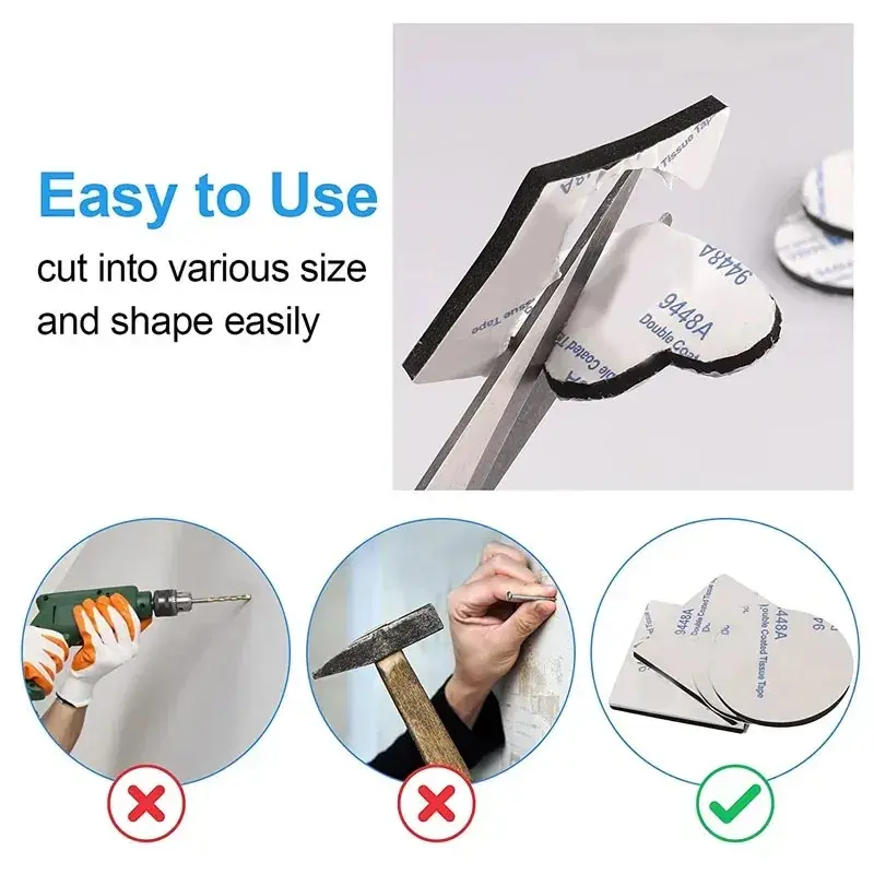 Double-Sided Adhesive Multi Size Foam sided tape for Home Auto Office sponge adhesive fixing wall high viscosity adhesive tape