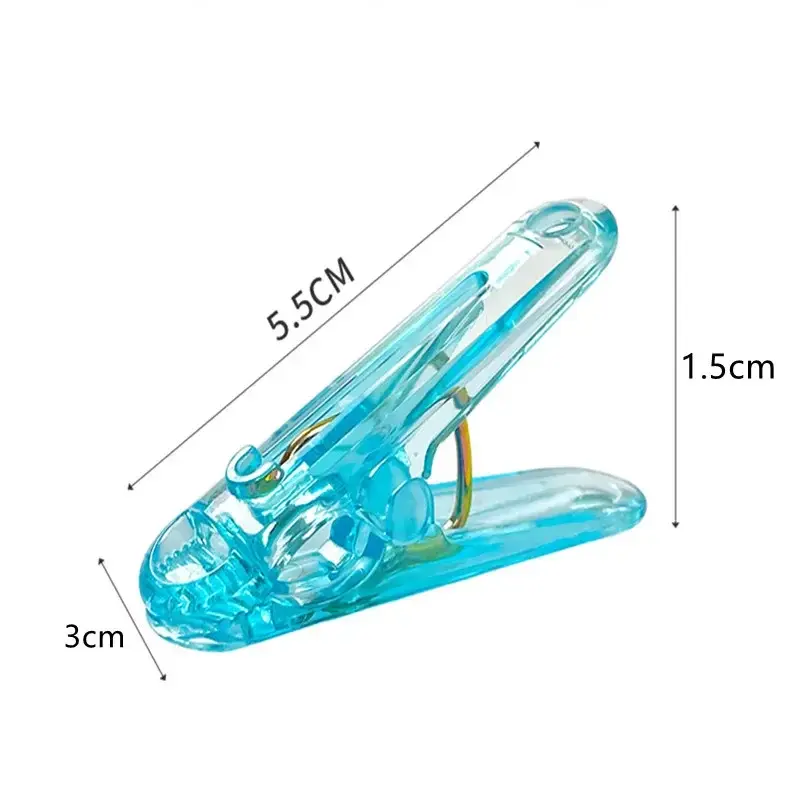 30pcs New Plastic clip Acrylic clothes drying household multifunctional transparent clip drying blankets socks dormitory clip