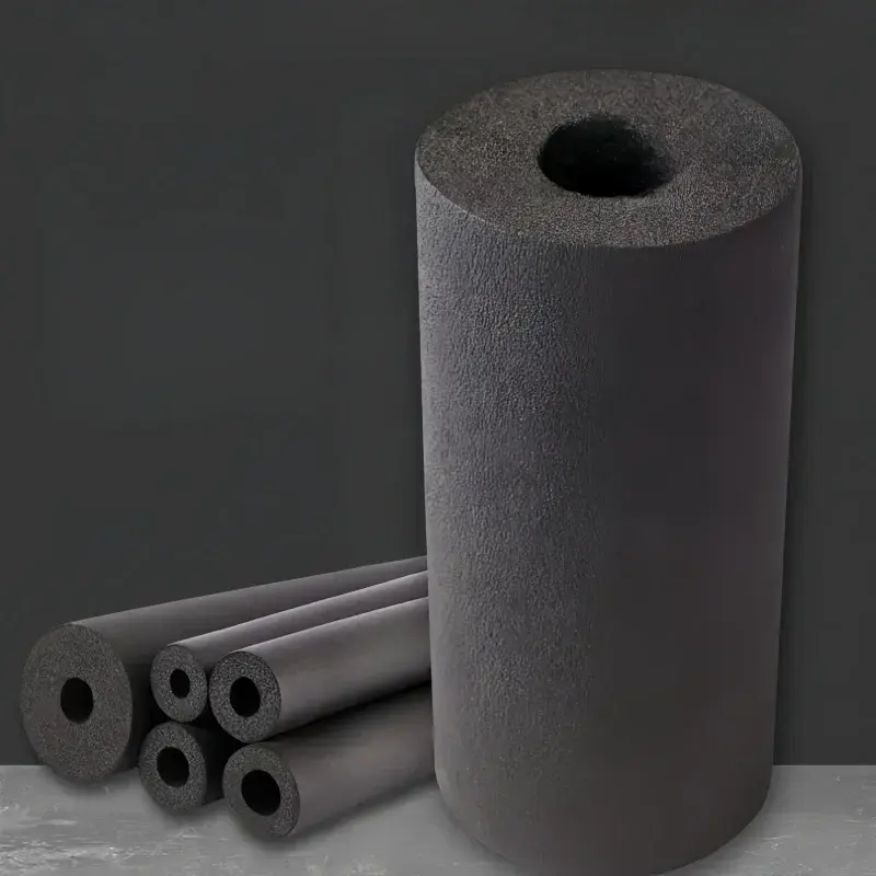 1.8M Sponge Rubber Pipe Black Waterproof Pipeline Holder Thermal Insulation Tubular Protective Sleeve Tube Protector
