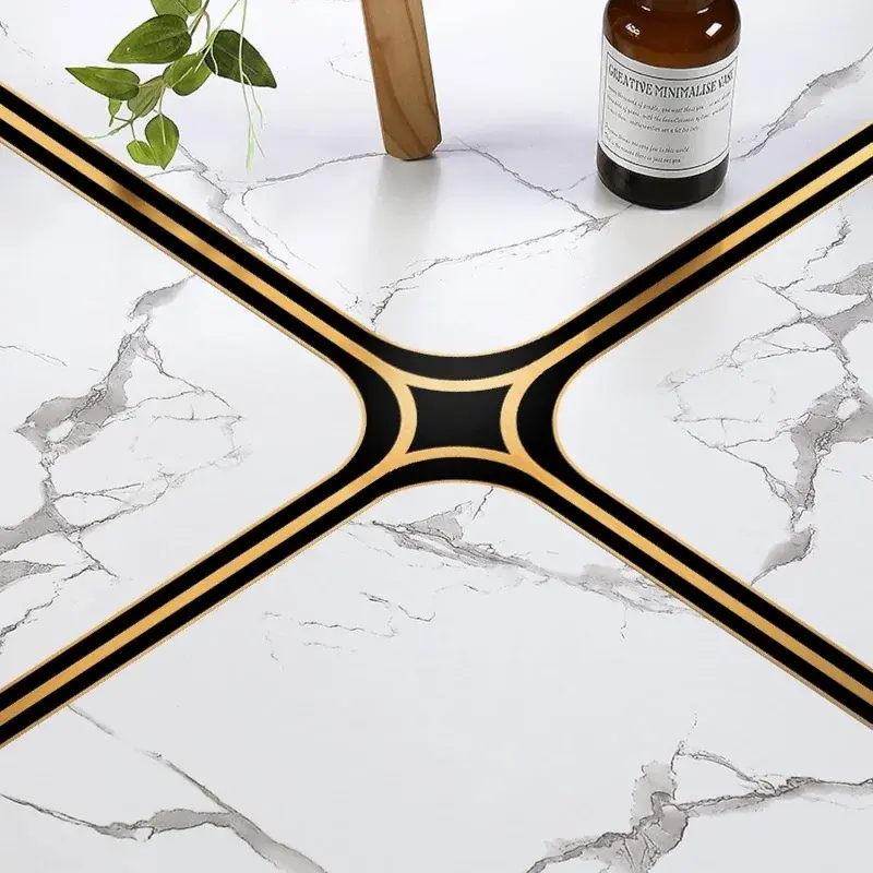 20PCS Ceramic tile beautiful seam stickers floor stickers self-adhesive lines diagonal stickers tiles decorative floor stickers