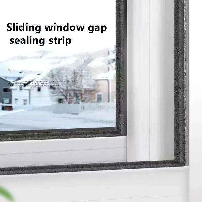10M Brush Strip Self Adhesive Door Window Weather Stripping Sliding Door Anti Bug Seal Tape Sound Insulation Dust Sealing Strip