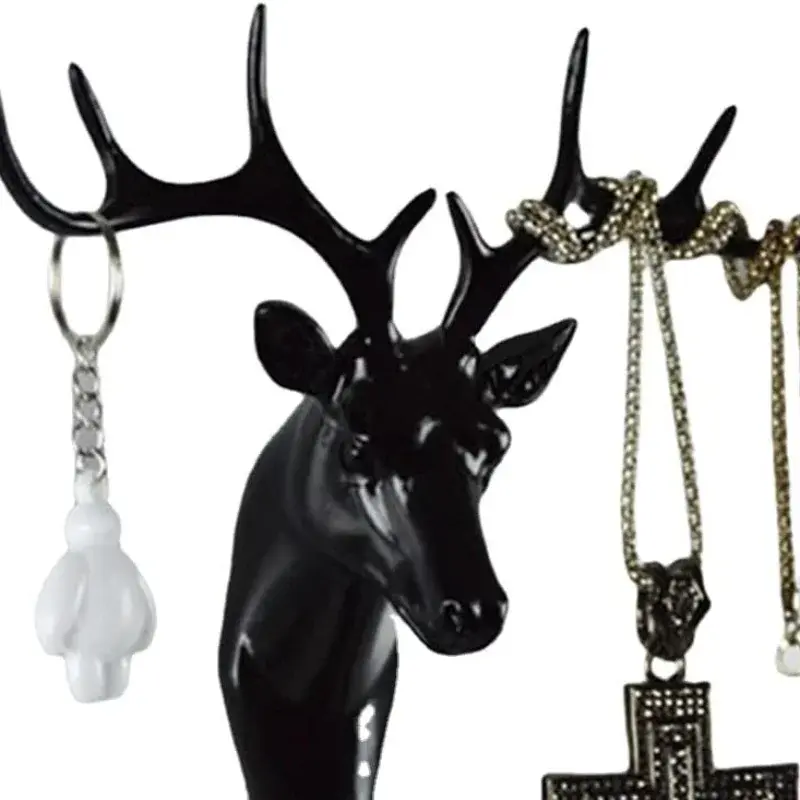 New Styles Wall Hanging Hook Vintage Deer Head Animal For Hanging Clothes Hat Scarf Key Deer Horns Hanger Rack Wall Decoration ﻿
