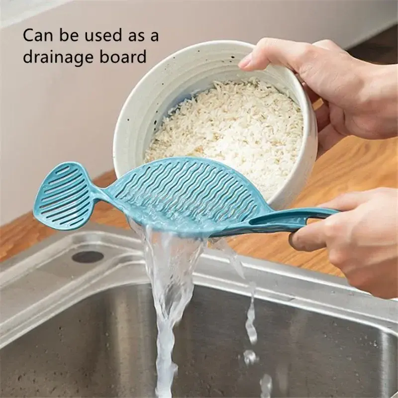New Rice Washing Stick Tool Multi-Purpose Stirring Rice Washer With Strainer Creative Plastic Japanese Rice Cleaner Kitchen Tool