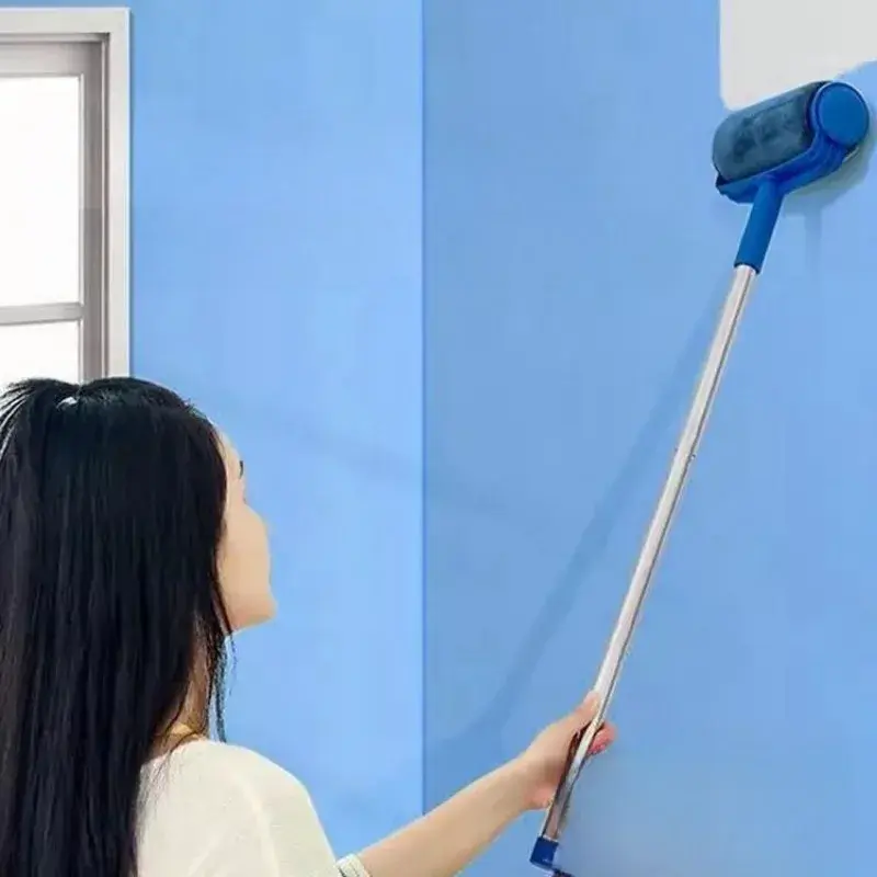 1pcs Roller Wall Paint Roller Brush Set with Extended pole Reusable ceiling Wall Corner Edger Painting Rolling Brush Handle Tool