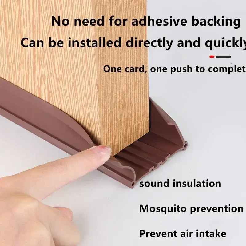 New Thicker Adjustable Door Bottom Seal Strip Weather Strip Under Door Draft Stopper Anti-Cold Gap Blocker Sealing Weather Strip