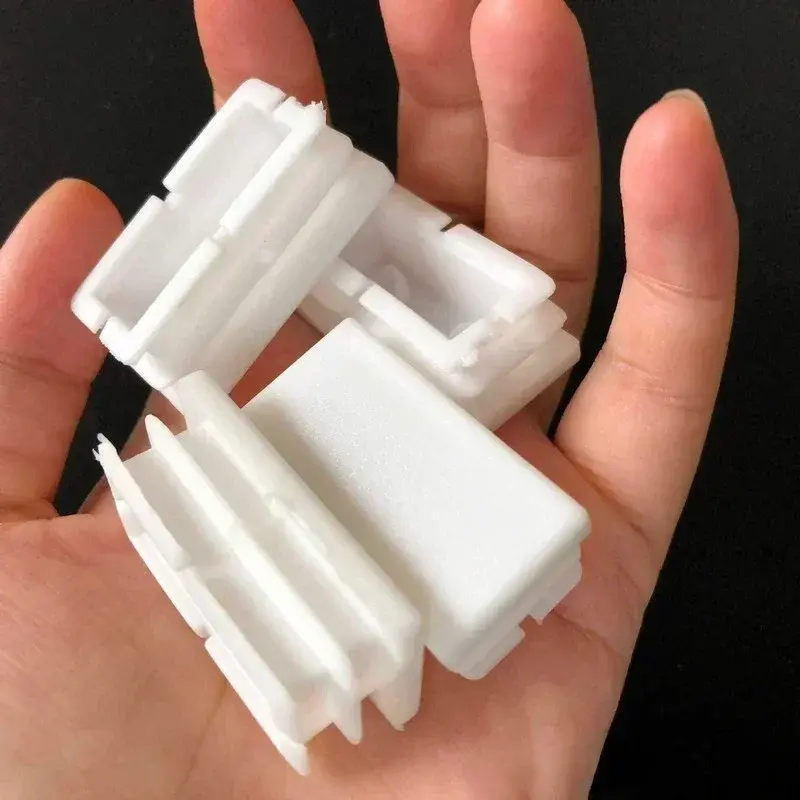 16PC Plastic White pipe plug Square Rectangle Blanking End Caps Tube Pipe Inserts Bung Anti-slip Chair Leg Caps Floor Protection
