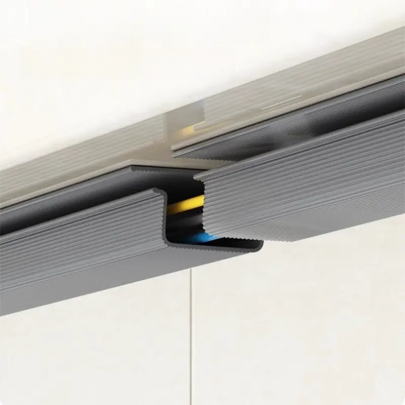 5/1pcs PVC Channel Under Desk Cable Management Tray Organizer Power Cord wire hider Strip Protecter No Drilling Cable Raceway