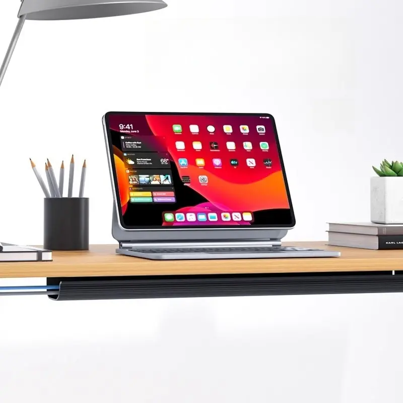 5/1pcs PVC Channel Under Desk Cable Management Tray Organizer Power Cord wire hider Strip Protecter No Drilling Cable Raceway